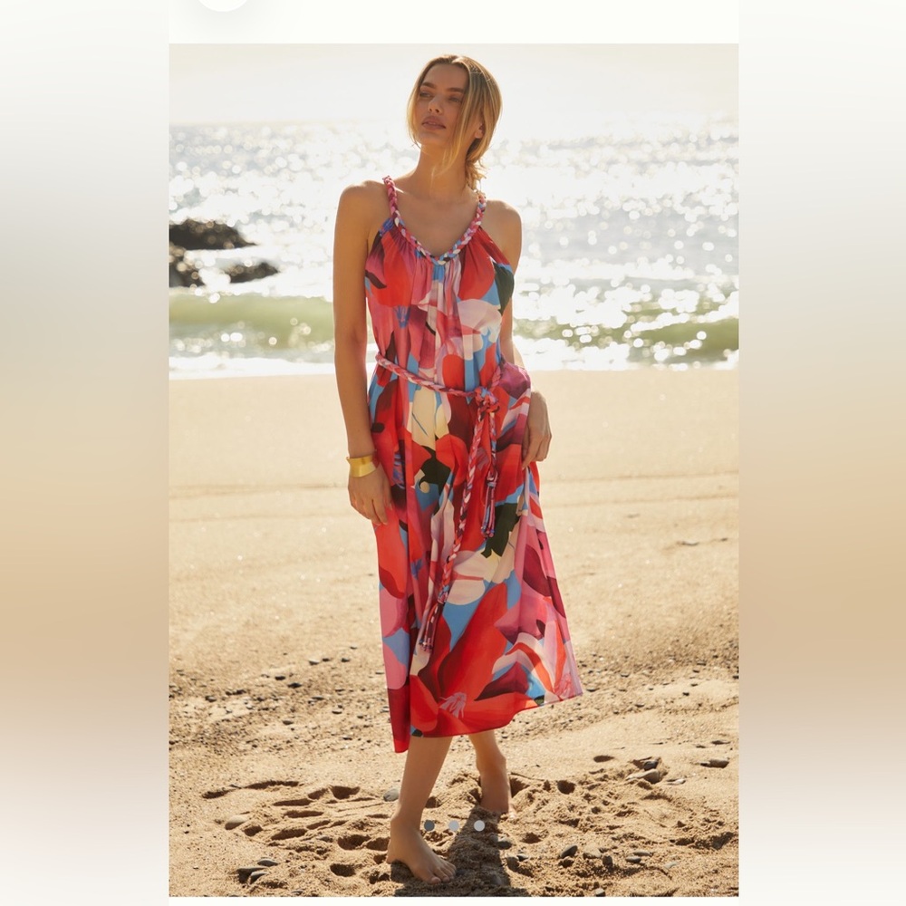 Farm Rio Color Festival Halter Dress L